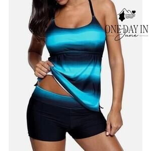 Zando Cage Back Boyshort Tankini Swimsuit Size 2XL